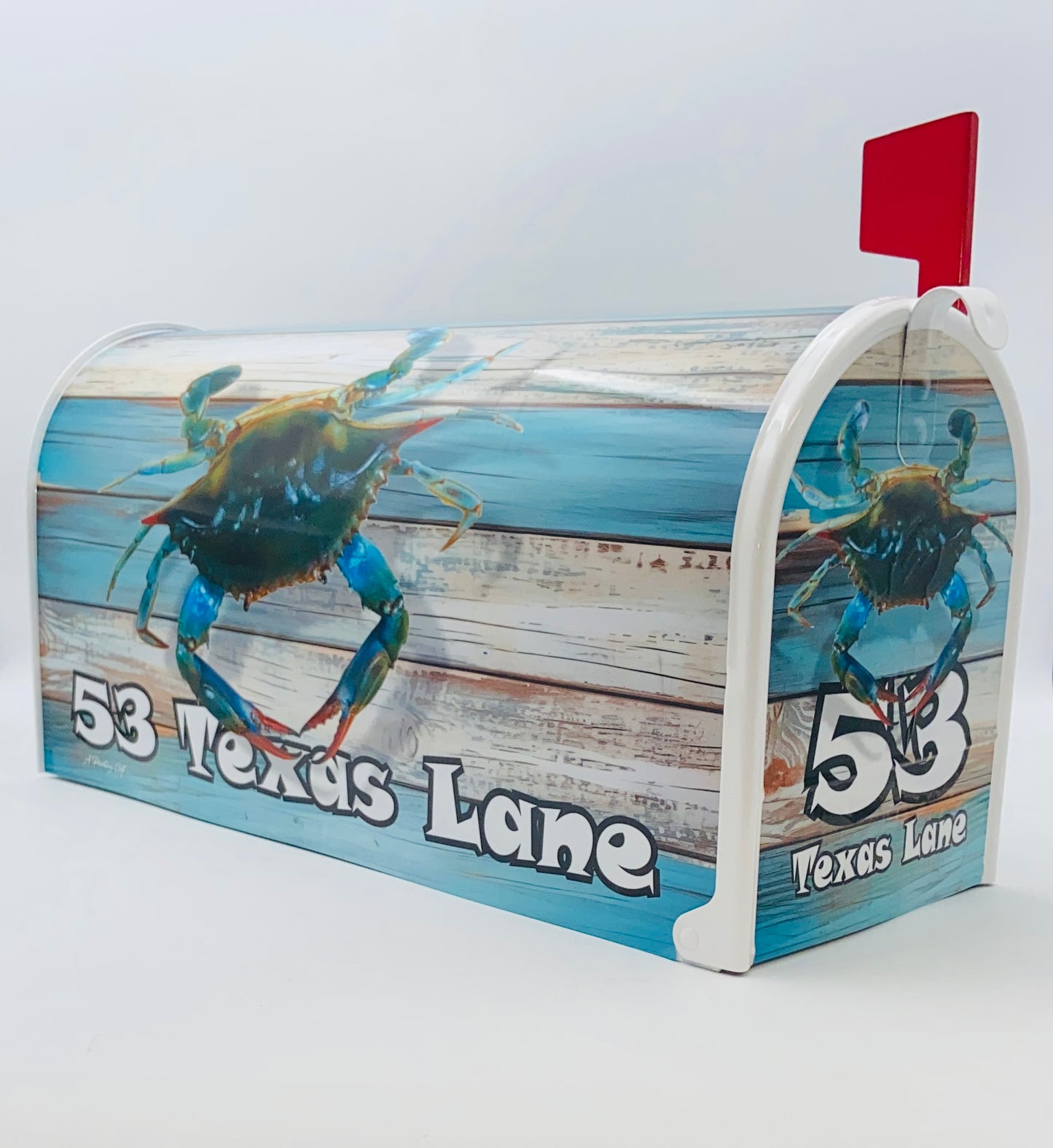 Blue Crab Custom Mailbox, Beach Decor Gift
