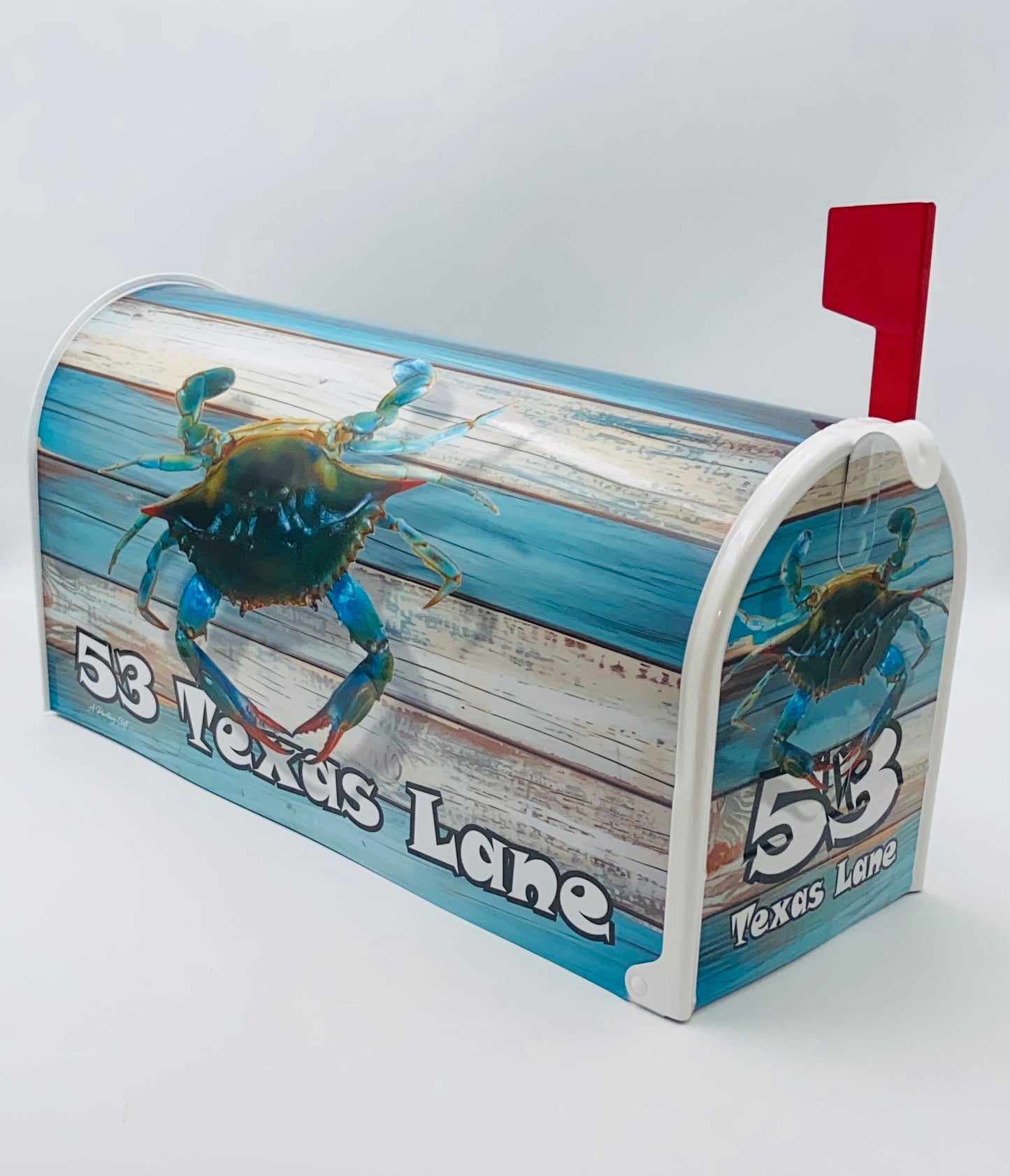 Blue Crab Custom Mailbox, Beach Decor Gift