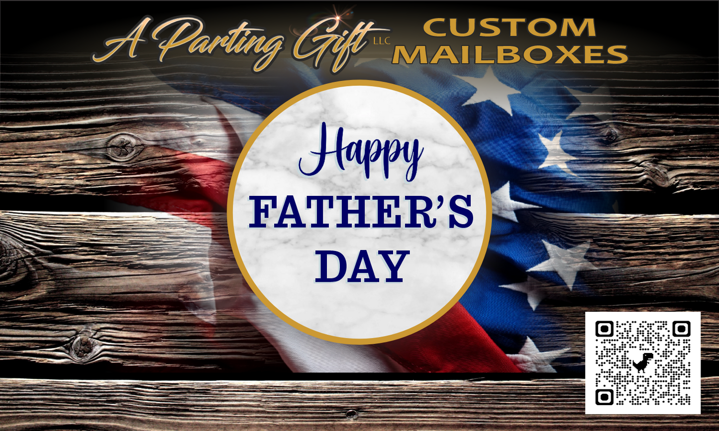 Custom Navy-Themed Patriotic Mailbox, Perfect gift for Dad